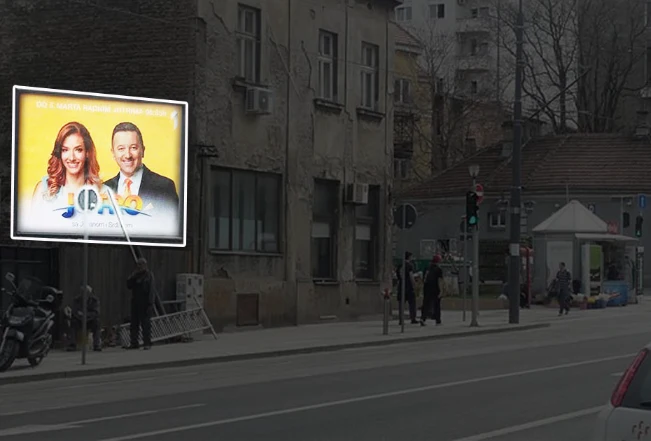 Standardni spoljašnji bilbord sa reflektorima - Ruzveltova Beograd